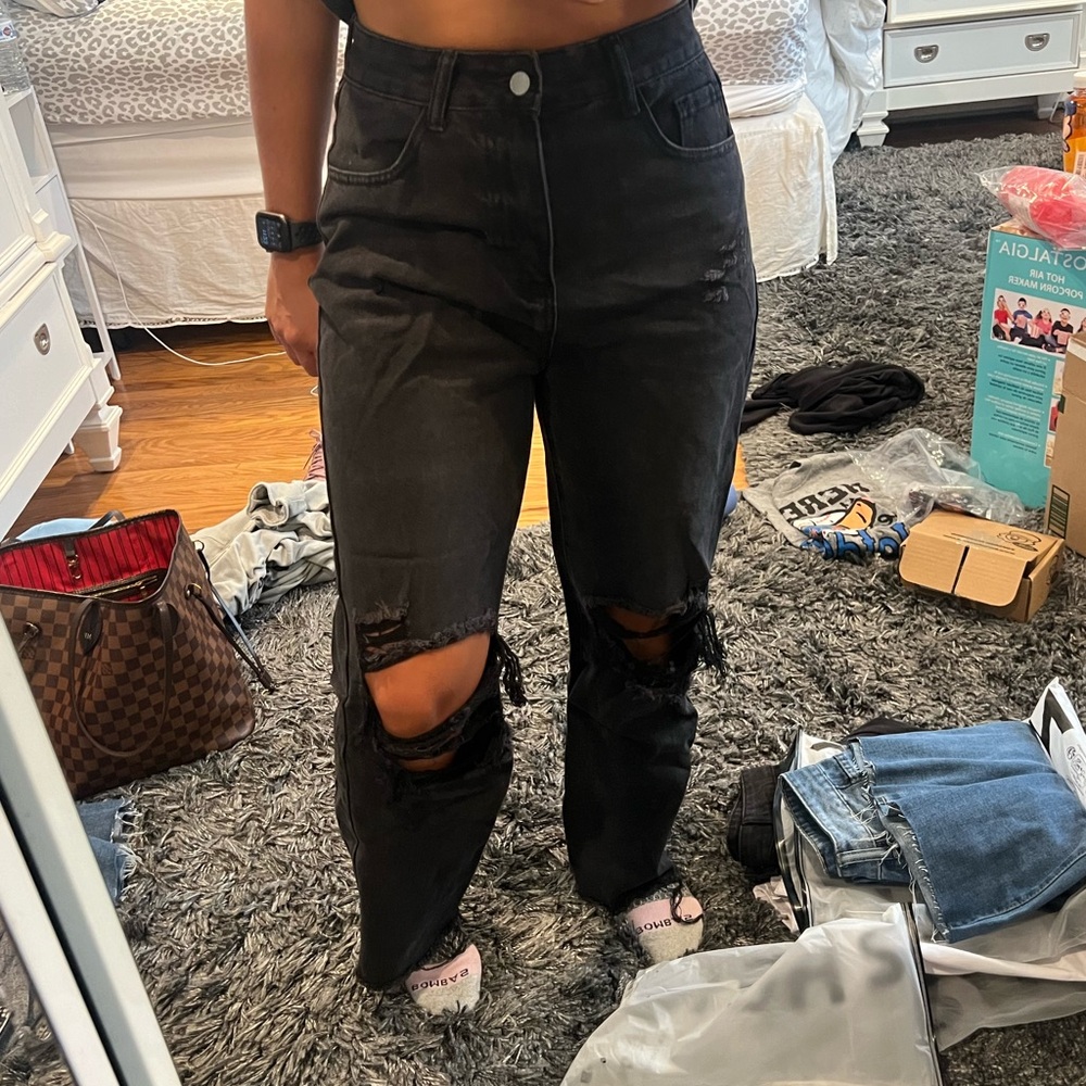 Women’s back boyfriend jeans